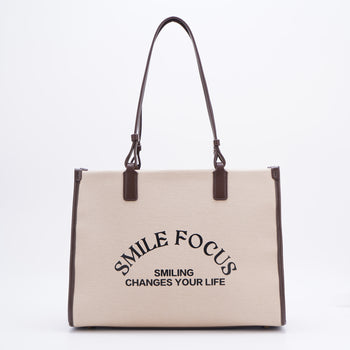 [TLB-2002] Handmade Open Top Canvas Tote Bag/Shoulder bag$49.99