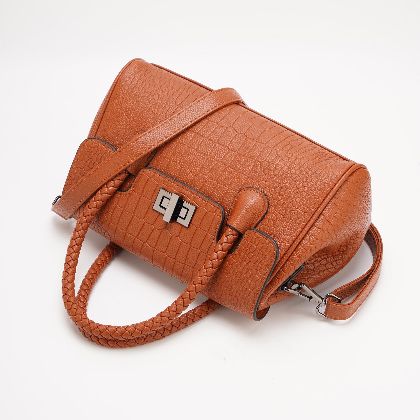 [FX-2085] Women's Textured Leather Handbag/Crossbody Bag