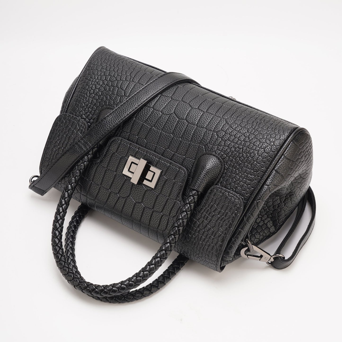 [FX-2085] Women's Textured Leather Handbag/Crossbody Bag