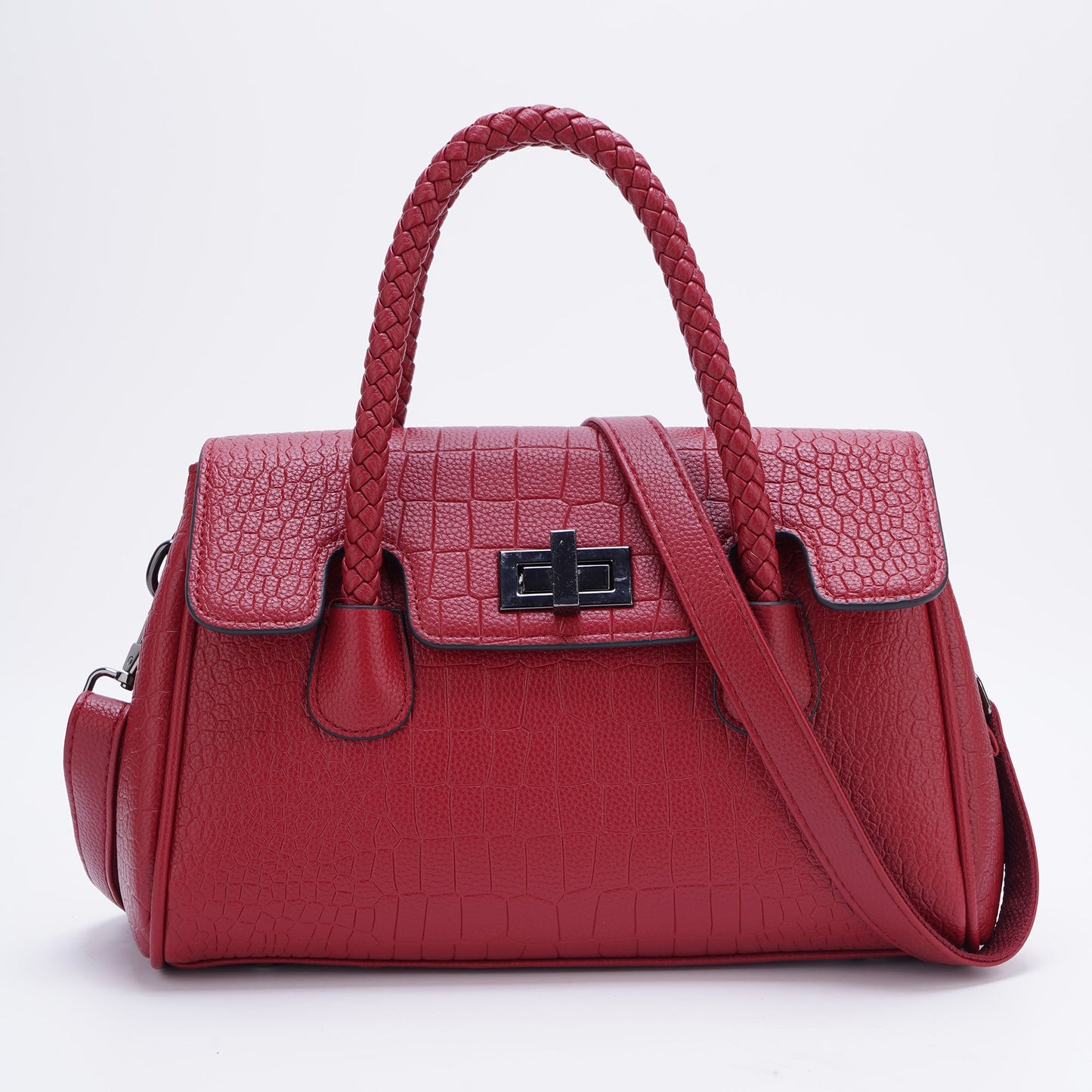 [FX-2085] Women's Textured Leather Handbag/Crossbody Bag