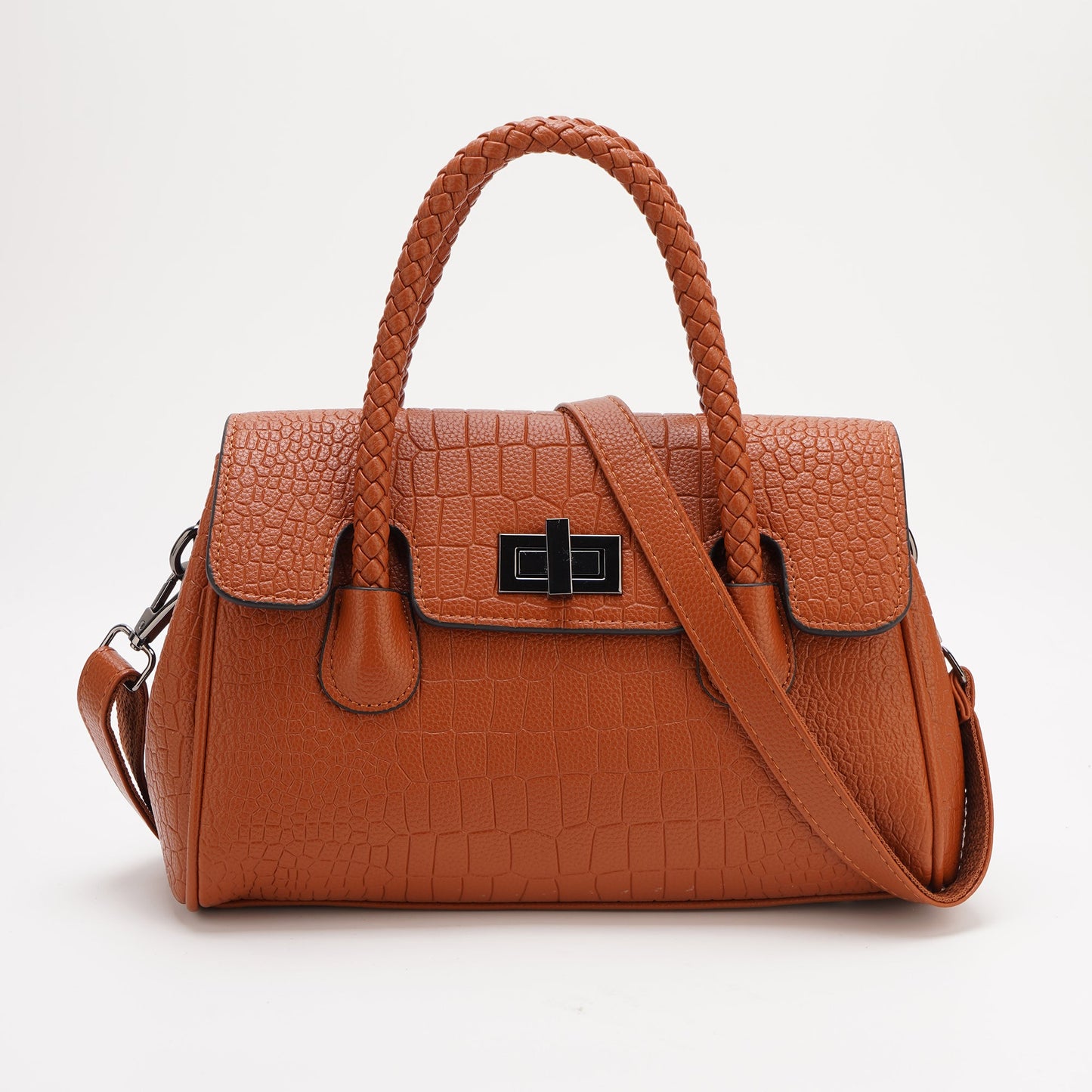 [FX-2085] Women's Textured Leather Handbag/Crossbody Bag